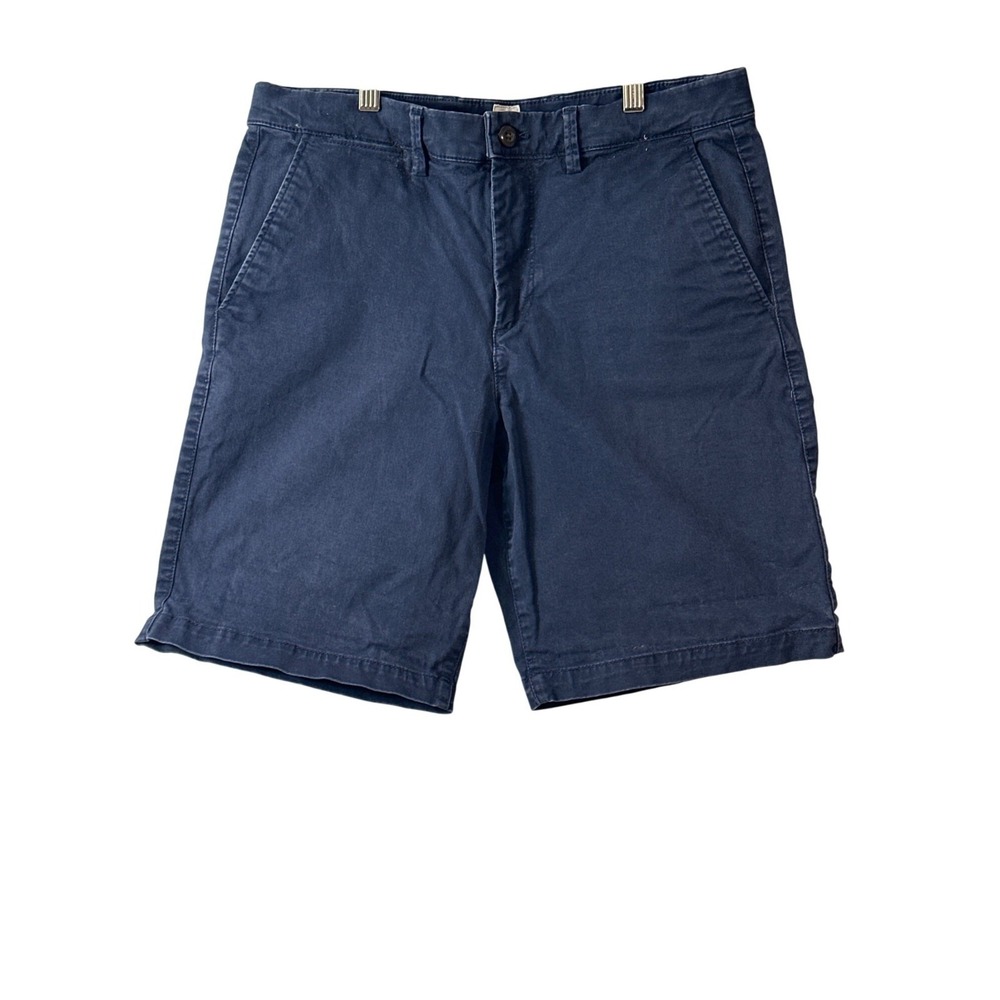 Gap Mens Navy Chino Shorts Size 31 10" Inseam Button Closure